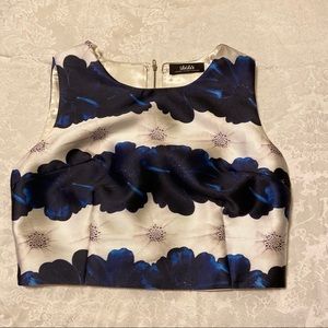 Formal wear, cropped top, floral